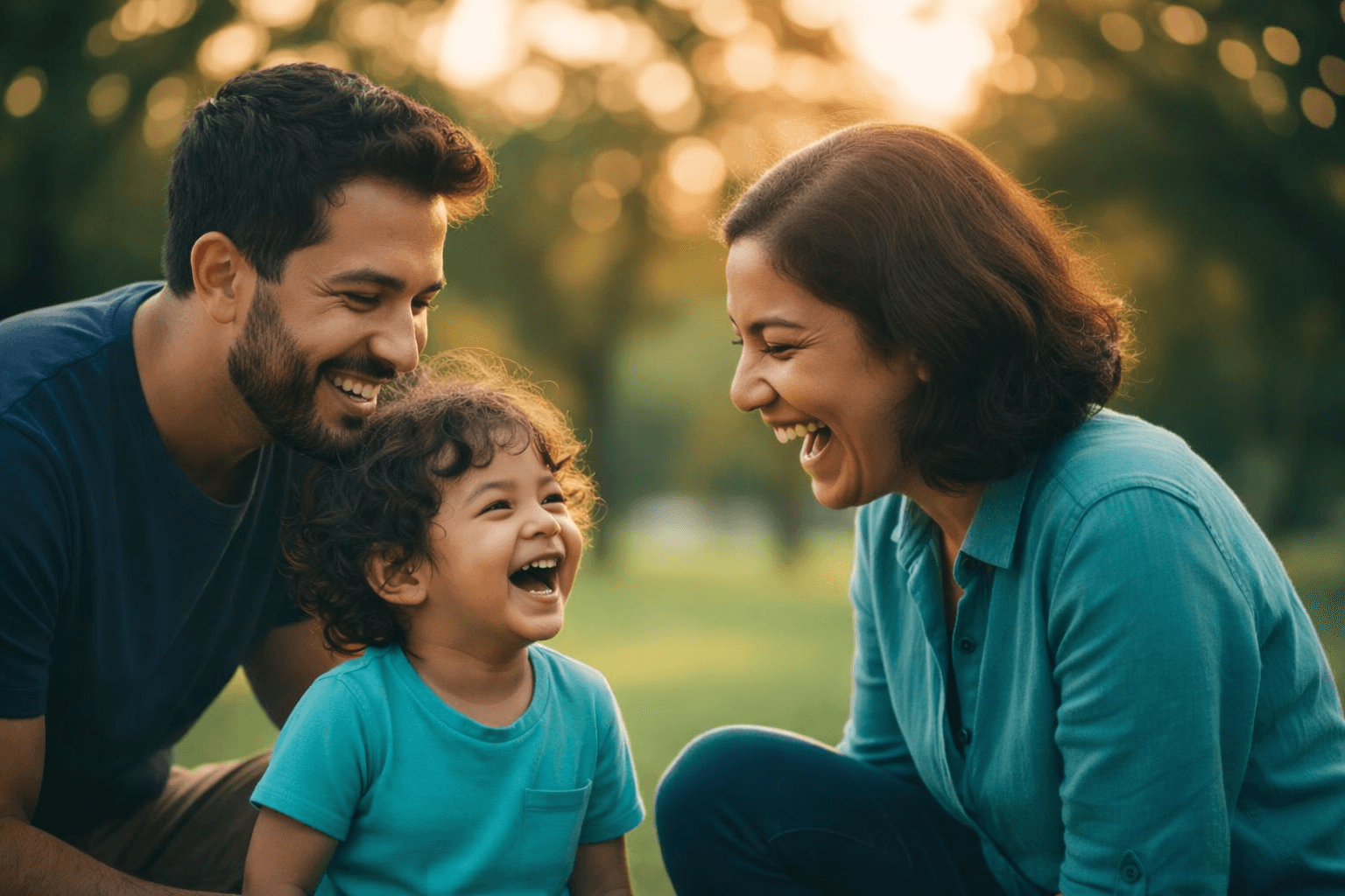 Parent and child sharing a joyful moment
